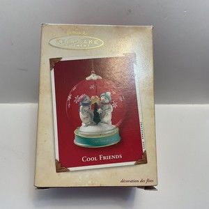Hallmark Keepsake 2002 Cool Friends Globe Christmas Ornament